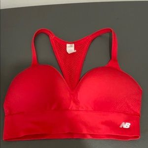 red new balance sports bra